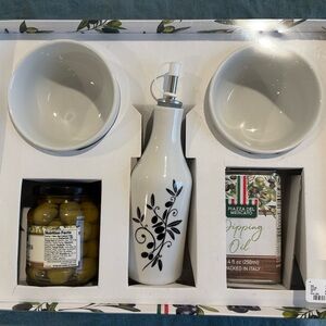 Ceramic Oil Dispenser Set with Bowls